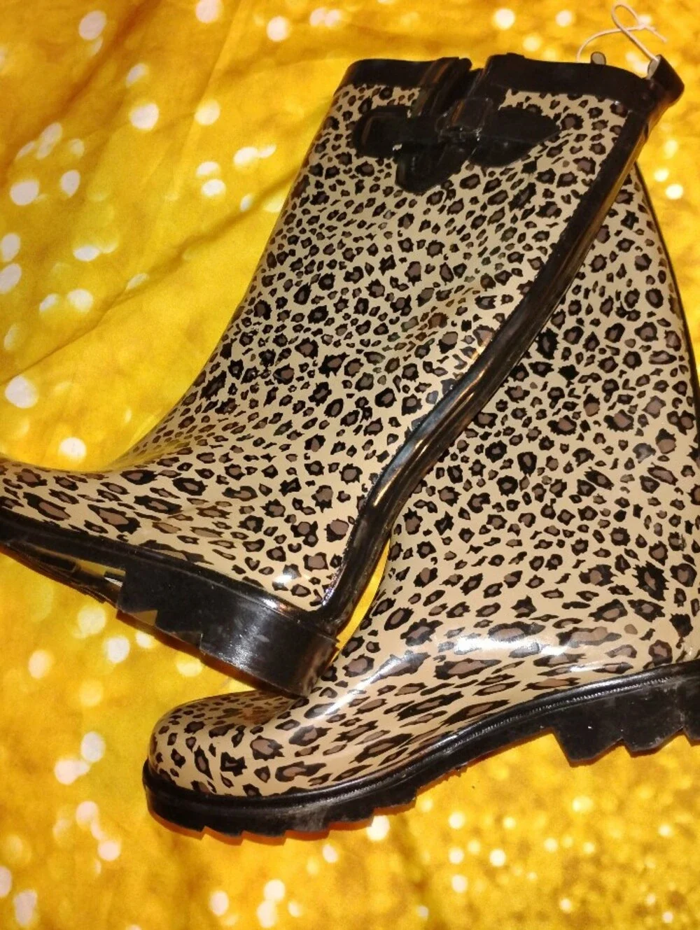 NEW! Leopard Print Rain Boots for Women Black & Tan Leopard Print. 🐆🐆